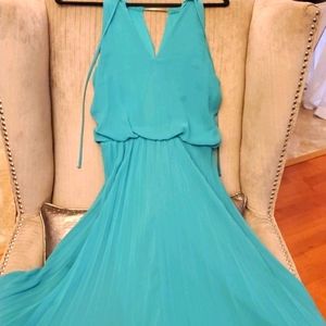 Blue/Green long maxi dress size 4